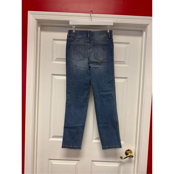 Spanx Straight Leg Pull On Jeans Vintage Indigo Wash Sz M NWT - Picture 7 of 10